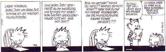 Calvin's Wunschzettel